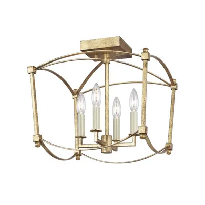 Obrázek produktu pro Stropní svítidlo, ocel, starozlatá barva, D 36,5 cm
