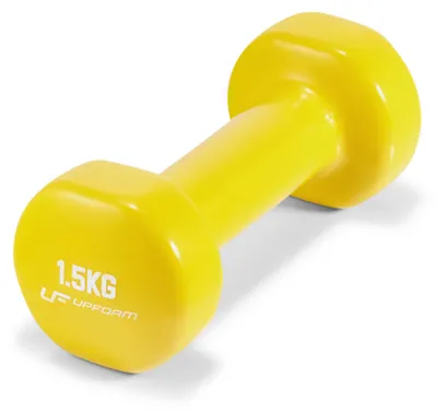 Produktbild von Kurzhantel 1,5 kg mit Gusseisenkern und rutschfester Vinylbeschichtung