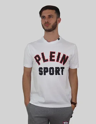 Zdjęcie produktu dla T-shirt męski Plein Sport TIPS106IT Kolor: biały, Rozmiar: S