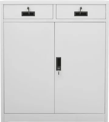Produktbild von vidaXL Büroschrank Hellgrau 90x40x102 cm Stahl