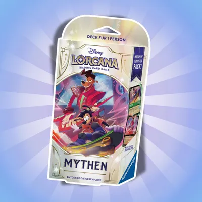 Produktbild von Disney Lorcana TCG Mythen Starter Deck Deutsch – 60 Karten Deck mit Booster (Zufällige Variante)