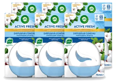 Zdjęcie produktu dla 6 sztuk odświeżacza powietrza Air Wick Deco Sphere, zapach bawełny, pojemność 75 ml - zestaw ekonomiczny