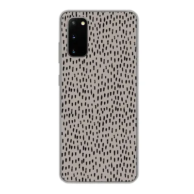Produktbild von MuchoWow® Handyhülle Schutzhülle Hülle für Samsung Galaxy S20 Polka dots - Braun - Schwarz Silikon Softcase Handy Hülle - Bild