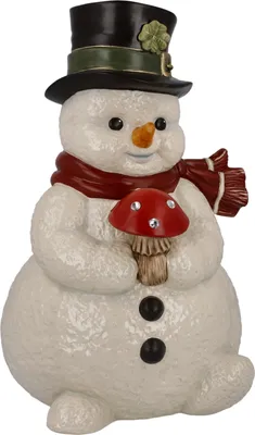 Image de Goebel Bonhomme de neige 'Snowman Kleiner Glücksbote' 2022 - 13.50 / 13.50 / 22.00