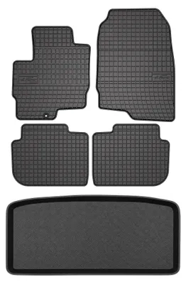 Obrázok produktu pre Gumové autokoberce SolidPRO + vaňa kufra pre: Mitsubishi Colt VII 2004-2008 5-dverová verzia 5 ks