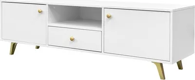 Produktbild von Lowboard SIENA – modernes Sideboard TV-Schrank RTV Möbel für Wohnzimmer mit viel Stauraum (Weiss)