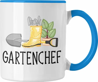 Produktbild von Trendation - Gartenchef Tasse Geschenk Gärtner Gartenarbeit Hobby Garten Kaffeetasse Hobbygärtner Lustig (Blau)
