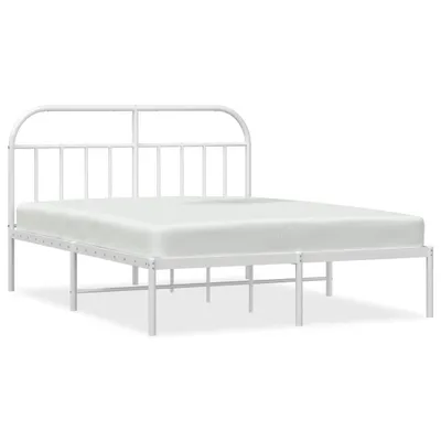 Immagine prodotto di vidaXL Struttura letto con testiera in metallo bianco 183x213 cm