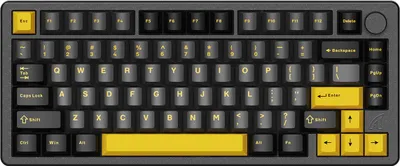 Produktbild von X86 Kabellose Mechanische Gaming-Tastatur, 75% Layout, RGB, Hot-Swap, CNC-Aluminium, BT/2,4G/USB-C für Mac/Win – Vollaluminium-Tastatur, Schwarz
