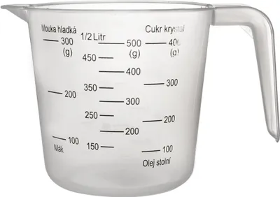 Image de Orion Bol à mesurer Cuisine Bidon gradué Transparent 0,5 L