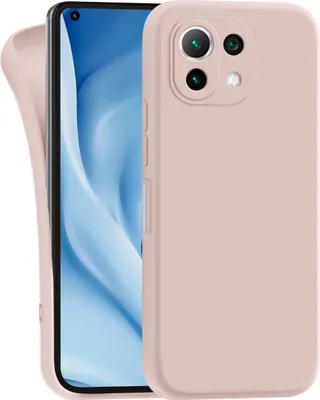 Produktbild von Hülle für Xiaomi Mi 11 Lite 5G - Handyhülle mit Kameraschutz Cover aus Silikon in Rosa