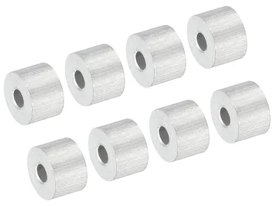 Stahlkabel-Stopphülsen 1,5 mm, 50 Stück Aluminium, Silber