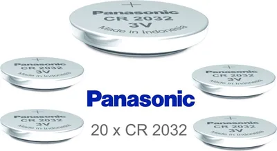 Produktbild von 20x Panasonic CR2032 DL2032 ECR2032 Lithium Knopfzellen – Lose Batterien für Uhren, Autoschlüssel