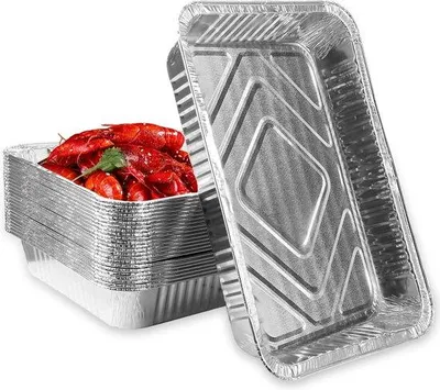 Productafbeelding van Grote, herbruikbare aluminium bakjes, 30 stuks, 2200 ml
