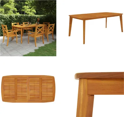 Produktbild von vidaXL Gartentisch 200x100x75 cm Massivholz Akazie - Gartentisch - Gartentische - Outdoor Tisch - Außentisch