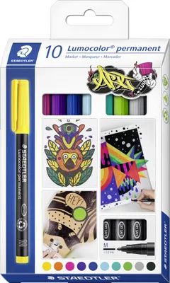 Zdjęcie produktu dla STAEDTLER® 317 C10 Uniwersalny pisak Lumocolor, 10 sztuk w opakowaniu