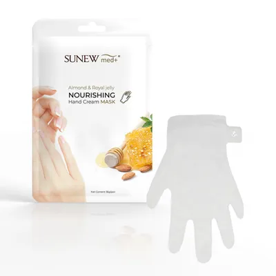 Produktbild von SunewMed+ Feuchtigkeitsspendende Handmaske 1 Paar mit Mandel- und Bienenmilchextrakt