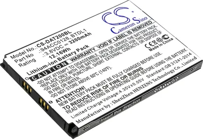 Zdjęcie produktu dla TECHTEK Bateria kompatybilny z [Datalogic] Axist, DL-Axist zastępuje 3H21-00000491, kompatybilny z 94ACC0128, kompatybilny z 94ACC0129, kompatybilny