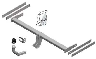 Image de Attelage avec rotule fixe 1 500 kg BRINK pour SKODA RAPID
