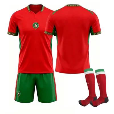 Obrázek produktu pro No name no number Dres Maroka pro domácí zápas mistrovství světa ve fotbale 2026 pro děti i dospělé VELIKOST:28