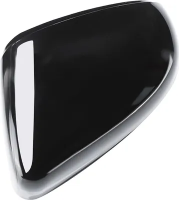 Image de Couverture de rétroviseur, boîtier latéral protecteur connecteur noir brillant pour voiture