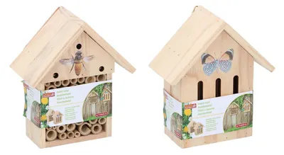 Immagine prodotto di Hotel per insetti in legno farfalle api giocattolo naturale da giardino