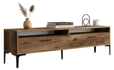 Produktbild von Cantoira - TV-Schrank, 180x47x35h cm Eichebraun, 2 Regale