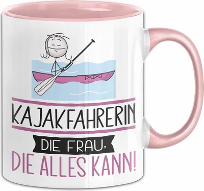 Produktbild von Kajakfahrerin Geschenk Tasse Becher Die Frau Die Allen Kann Geschenkidee für eine Kajakfahrerin Lustig (Rosa)