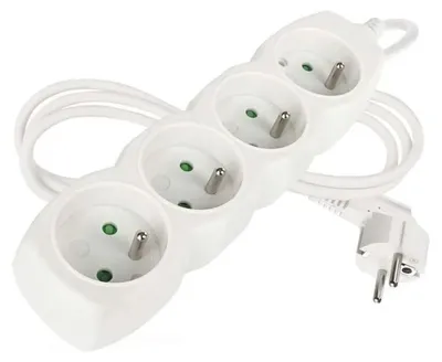 Obrázok produktu pre Emos 1902040150, Základný, Biela, 4 AC zásuvky/AC zásuviek, 1,5 m, 250 V, 10 A