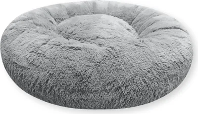 Produktbild von 4L Textil Chlupatý pelíšek pro koèky Fuzzy Ø 70 cm, šedý