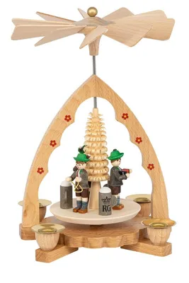 Produktbild von Tischpyramide Bayerntrio farbig Höhe 19cm