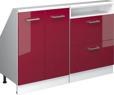 Zdjęcie produktu dla Zestaw szafek na dach skośny Vicco Rion Czerwony połysk Zestaw 2 sztuk, Model 55980