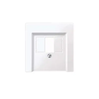 Produktbild von Merten Zentralplatte f.TAE/Audio/ 296025 USB aktivweiß glänzend System M