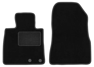 Image de Tapis avant en moquette pour Nissan Note II 2012- (à hayon) – 2 pièces, noirs, sur mesure – Wielganizator LUX