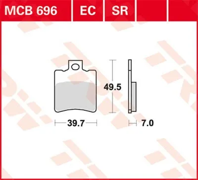 Image de Klocki hamulcowe TRW Trw Sinter Mcb 696 Sr