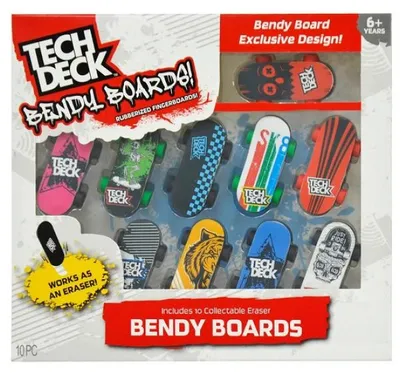 Image de Coffret tech deck bendy boards 10 finger skates - planches flexibles - spin master - mini skake a doigt