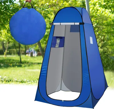 Produktbild von Portables Pop-Up Duschzelt Toilettenzelt, 120x190cm Outdoor Wasserdicht Camping Umkleidezelt Mobile Duschkabine Für Wandern Strand Toilette Dusche