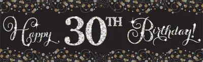 Produktbild von Golden Age Birthday Banner 1,65m x 50,8cm