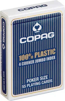 Obrázok produktu pre Karty do gry Copag  100 % Plasic 4 corner jumbo Index niebieskie