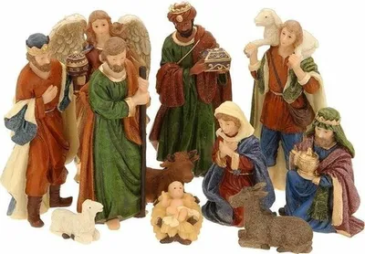 Produktbild von Krippenfiguren | 11-teilig | Polystone | Höhe 5-10 cm