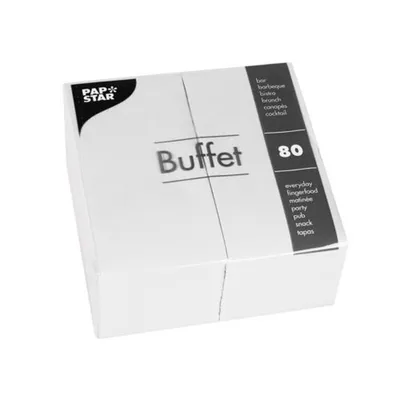 Produktbild von Papstar Servietten 2lagig weiss 33x33cm 80 Stück
