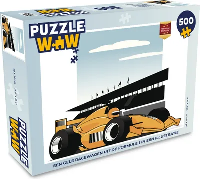 Obrázek produktu pro MuchoWow MuchoWow® Puzzle 500 ks Žlutý závodní vůz Formule 1 na ilustraci