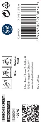 Image de Bosch PRO Acier inoxydable HSS-Co,9.8x87x1