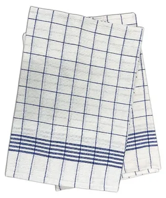 Image de Exner - Torchons, à carreaux (lot de 10) LT3951 (taille unique) (blanc/bleu)