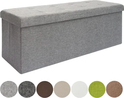 Obrázok produktu pre Skladacia lavica 110x38x38 cm svetlosivá s 2 priečkami