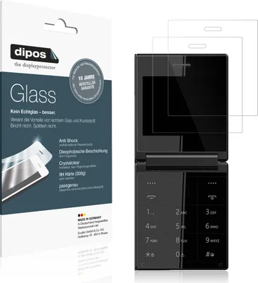 Produktbild von 2x Schutzfolie für Itel Flip One - Anti-Shock 9H Folie dipos Glass Kunststoffglas