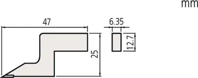 Image de Aiguille de traçage Mitutoyo à pointe en carbure, 6,35 x 12,7 mm, L = 47 mm