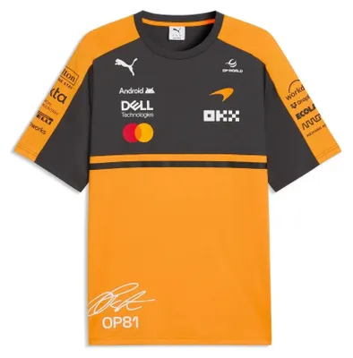 Productafbeelding van McLaren T-shirt, team, Oscar Piastri, papaya-kleur, model 2026