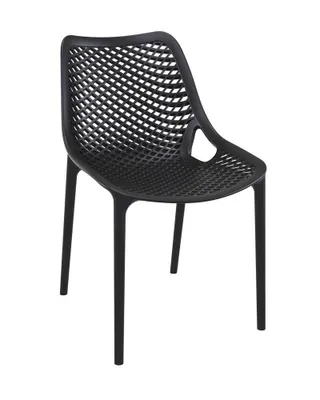 Produktbild von CLP Gartenstuhl Air modern, stapelbar und wetterfest, Sitzhöhe 44 cm schwarz