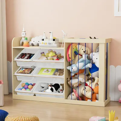 Produktbild von Kinderregal Bücherregal 122x34x80cm Natur MDF